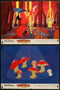 2t972 FANTASIA group of 3 Italian 20x27 pbustas R1980s great images from Disney cartoon classic!
