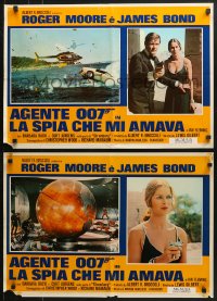 2t998 SPY WHO LOVED ME group of 10 Italian 18x26 pbustas 1977 images of Roger Moore as James Bond!