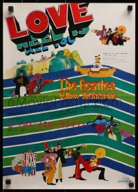 2t395 YELLOW SUBMARINE Japanese 14x20 press sheet 1969 cool different psychedelic art of Beatles!