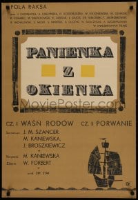 2t624 PANIENKA Z OKIENKA Polish 23x33 1964 Pola Raksa's Panienka z Okienka, artwork by Srokowski!
