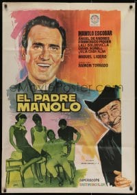 2t091 EL PADRE MANOLO Spanish 1967 Manolo Escobar in the title role as Father Manolo, Jano art!