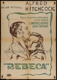 2t098 REBECCA Colombian R1960s Alfred Hitchcock classic, different Olivier and Fontaine!