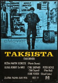 2t138 TAXI DRIVER Yugoslavian 19x28 1977 Robert De Niro walking on street, Martin Scorsese!