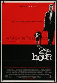 2w600 25th HOUR DS 1sh 2002 Spike Lee directed, Edward Norton w/dog!