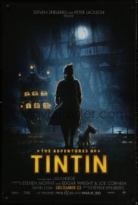 2w605 ADVENTURES OF TINTIN teaser 1sh 2011 Spielberg's CGI version of the Belgian comic!