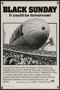 2w643 BLACK SUNDAY 1sh 1977 Goodyear Blimp zeppelin disaster at the Super Bowl!