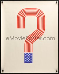2w220 QUESTION MARK 23x29 commercial poster 1969 stars and stripes of the American flag by Olin!