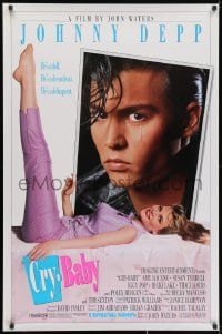 2w669 CRY-BABY advance DS 1sh 1990 directed by John Waters, Johnny Depp is a doll, Amy Locane
