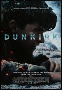 2w690 DUNKIRK advance DS 1sh 2017 Christopher Nolan, Tom Hardy, Murphy, different close-up!