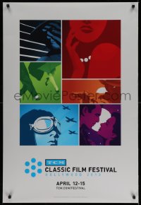 2w038 TCM CLASSIC FILM FESTIVAL mylar 27x40 film festival poster 2012 movie scenes on white background!