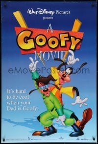 2w730 GOOFY MOVIE DS 1sh 1995 Walt Disney, it's hard to be cool when your dad is Goofy, blue style!