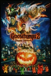 2w731 GOOSEBUMPS 2: HAUNTED HALLOWEEN teaser DS 1sh 2018 Jack Black, McClendon-Covey, cool image!