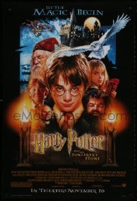 2w745 HARRY POTTER & THE PHILOSOPHER'S STONE advance 1sh 2001 Drew Struzan art, Sorcerer's Stone!