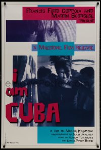 2w766 I AM CUBA 1sh 1995 pro-Castro propaganda, pretty girl runs from U.S. sailors!