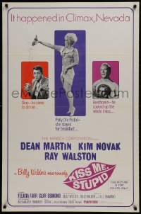 2w799 KISS ME, STUPID 1sh 1965 directed by Billy Wilder, Kim Novak, Dean Martin, Ray Walston!