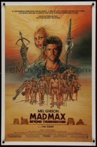 2w820 MAD MAX BEYOND THUNDERDOME 1sh 1985 art of Mel Gibson & Tina Turner by Richard Amsel!