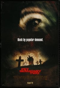 2w866 PET SEMATARY TWO advance DS 1sh 1992 Stephen King, zombies are back by popular demand!
