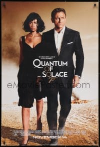 2w569 QUANTUM OF SOLACE DS advance special poster 2008 Daniel Craig as James Bond, Olga Kurylenko!