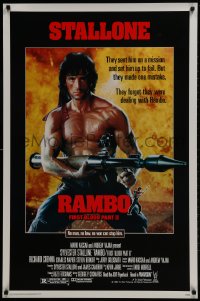 2w887 RAMBO FIRST BLOOD PART II 1sh 1985 no law, no war can stop Sylvester Stallone!