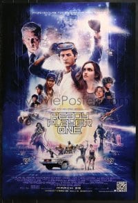 2w889 READY PLAYER ONE advance DS 1sh 2018 montage of stars, Steven Spielberg directed!