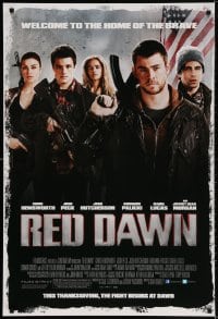 2w891 RED DAWN advance DS 1sh 2012 Chris Hemsworth, Josh Peck, Josh Hutcherson, Adrianne Palacki!
