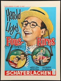 2w157 FUNNY SIDE OF LIFE 16x21 REPRO poster 1990s great wacky artwork of Harold Lloyd!