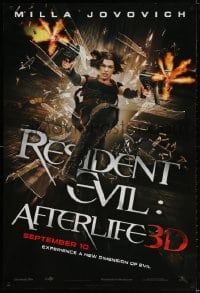 2w895 RESIDENT EVIL: AFTERLIFE teaser 1sh 2010 sexy Milla Jovovich returns in 3-D!