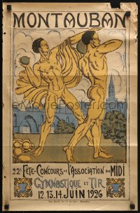 2w429 22E FETE-CONCOURS DE L'ASSOCUATION DU MIDI 16x24 French special poster 1926 L.P. Cadene art!