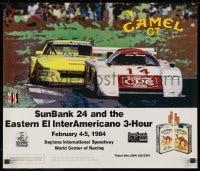 2w430 24 HOURS OF DAYTONA horizontal 18x21 special poster 1983 cool racing car art by W.E. Bradford!