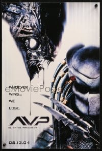 2w164 ALIEN VS. PREDATOR style B mini poster 2004 Alien image, whoever wins... we lose!