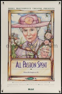 2w179 ALL PASSION SPENT tv poster 1989 Palladini art, when life begins at 85!