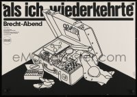 2w354 ALS ICH WIEDERKEHRTE 23x32 East German stage poster 1980s K.H. Drescher art!