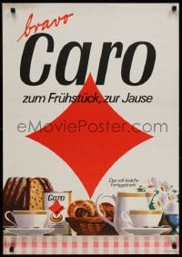 2w300 CARO 23x33 Austrian advertising poster 1960s Caro tastes good, different sweets by Muller!