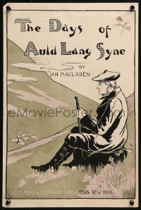 2w303 DAYS OF AULD LANG SYNE 12x18 advertising poster 1895 Scottish farmer overlooking a valley!