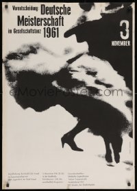 2w451 DEUTSCHE MEISTERSCHAFT 1961 2-sided 24x34 German special poster 1961 Rambow & Lienemeyer!