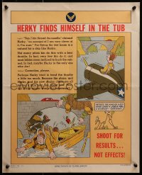 2w497 HERKY FINDS HIMSELF IN THE TUB 16x20 special poster 1940s Herky the pilot by Don Bloodgood!
