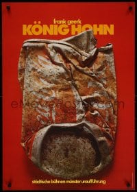 2w390 KONIG HOHN 23x33 German stage poster 1970s art of crushed Coca-Cola can by Holger Matthies!