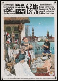 2w249 LAIENMALER SEHEN KIEL 23x33 German museum/art exhibition 1976 Klaus Burandt art of dock!
