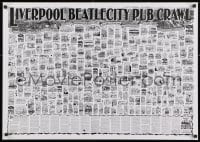 2w521 LIVERPOOL BEATLECITY PUB CRAWL signed 23x33 English special poster 2003 by artist Bernie Carroll!