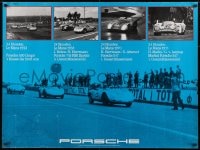2w562 PORSCHE 30x40 German special poster 1980 American Le Mans Series, cars on track!