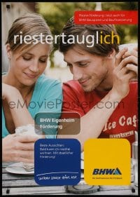 2w339 RIESTERTAUGLICH 23x33 German advertising poster 2008 couple enjoying a drink outside!