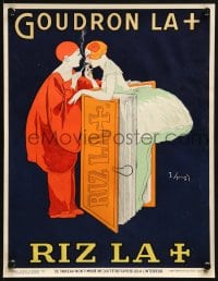 2w340 RIZ LA+ 11x15 French advertising poster 1926 cigarette papers, Spring art of smoking women!