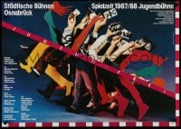 2w414 SPIELZEIT 1987/88 JUGENDBUHNEN 23x33 German stage poster 1987 Rambow Lienemeyer van de Sand!