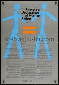 2w591 UNIVERSAL DECLARATION OF HUMAN RIGHTS 23x34 French special poster 1990s humans are equal!