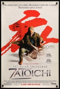 2w177 ZATOICHI mini poster 2004 great image of Beat Takeshi Kitano wielding his sword!