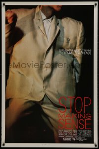 2w943 STOP MAKING SENSE 1sh 1984 Jonathan Demme, Talking Heads, close-up of David Byrne's suit!