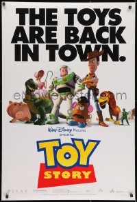 2w961 TOY STORY DS 1sh 1995 Disney & Pixar cartoon, great images of Buzz Lightyear, Woody & cast!