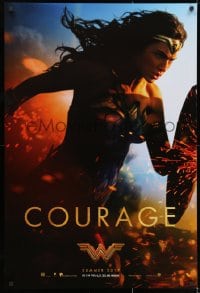 2w987 WONDER WOMAN teaser DS 1sh 2017 sexiest Gal Gadot in title role/Diana Prince, Courage!