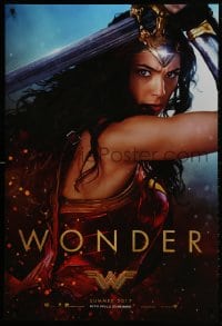 2w990 WONDER WOMAN teaser DS 1sh 2017 sexiest Gal Gadot in title role/Diana Prince, Wonder!