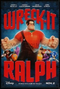 2w992 WRECK-IT RALPH advance DS 1sh 2012 cool Disney animated video game movie, great image!